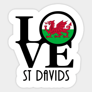 LOVE St Davids Wales Sticker
